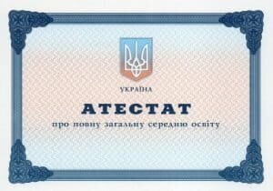 Аттестат школы 2010-2024 года
